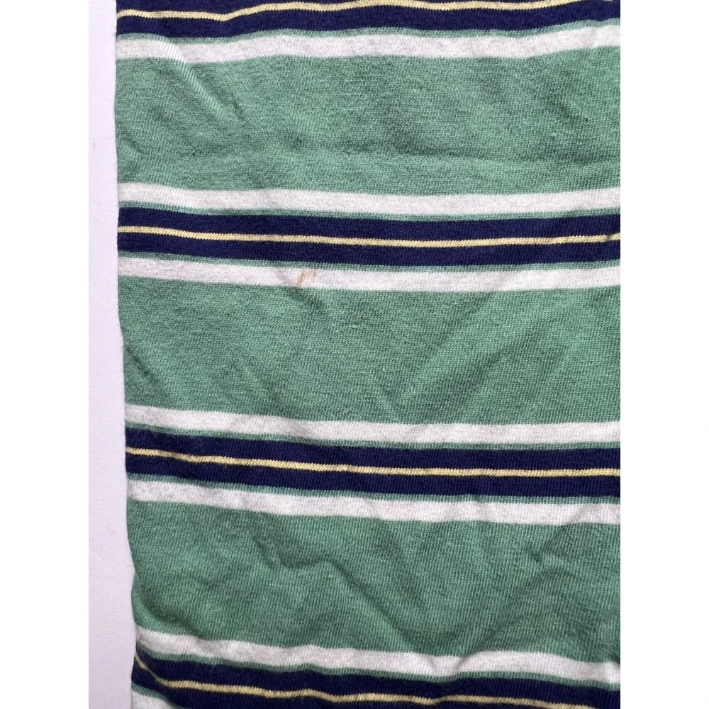 Polo Ralph Lauren T-Shirt Mens S Green Striped Classic Fit Short Sleeve Pony